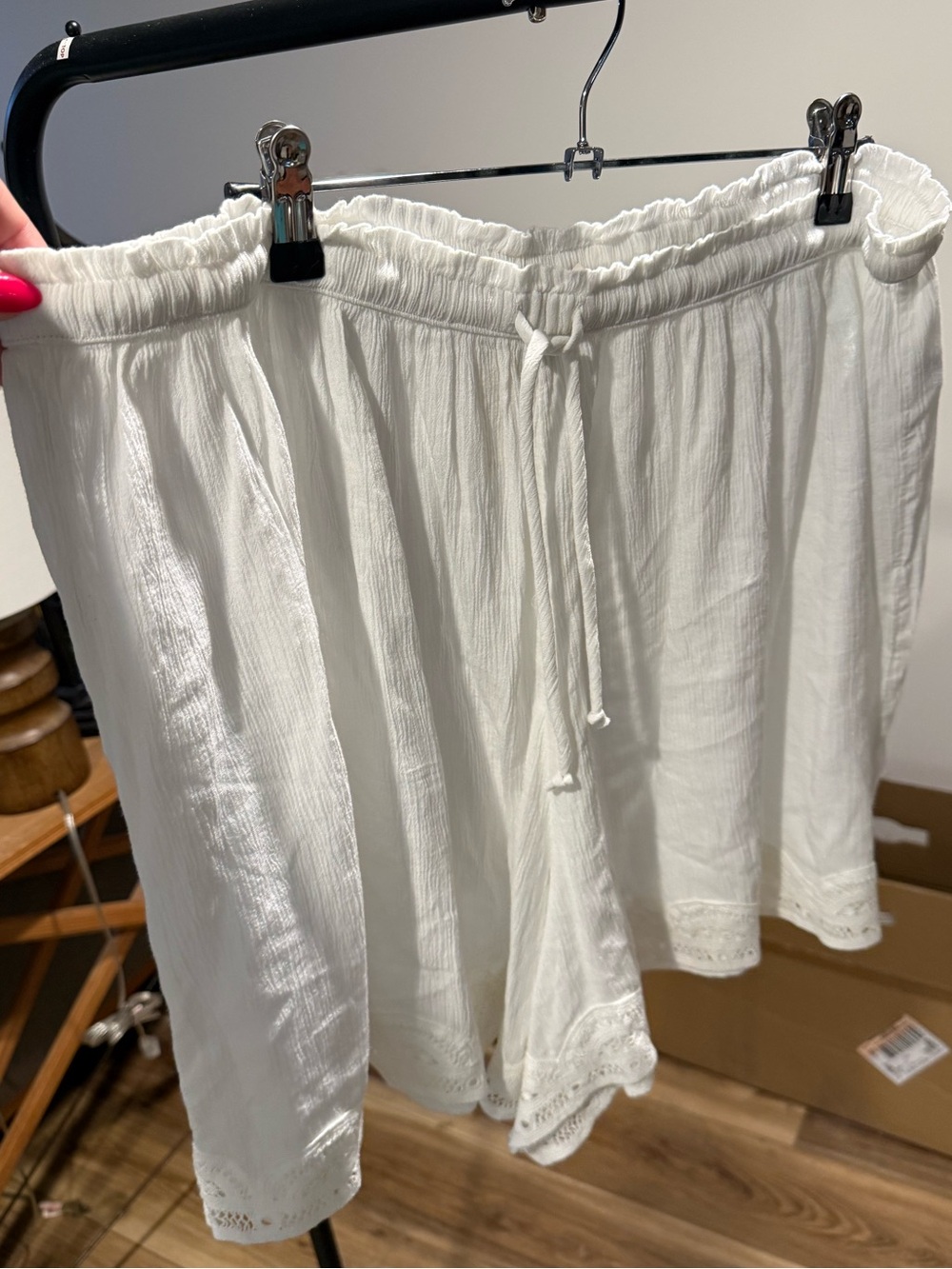 NWT Aerie White Elastic Waist Women’s Sleep Shorts